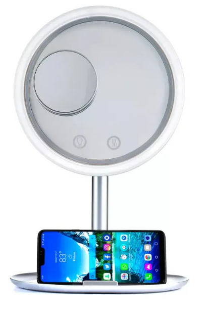 ESPEJO 360° MAQUILLAJE LED Y VENTILADOR
