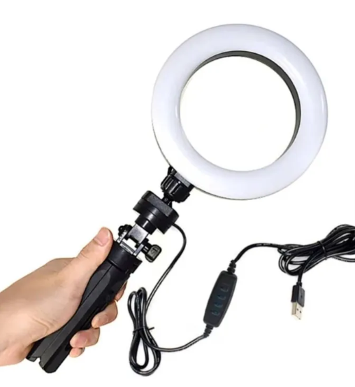 ARO DE LUZ LED TRÍPODE MULTI POSICIÓN